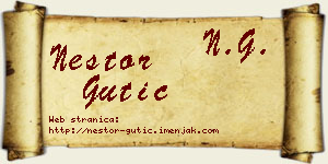 Nestor Gutić vizit kartica